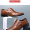 Block Carved Casual Leather Shoes for Men Block Carved Casual Leather Shoes for Men