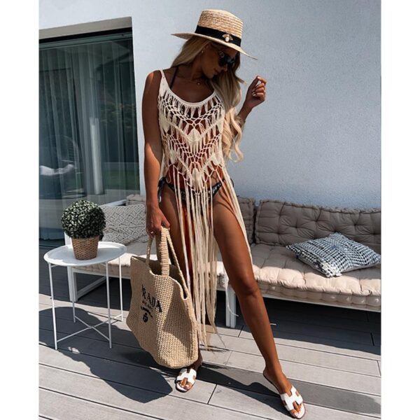 Blouse Beach Dress Tassel Knitting Bikini Blouse Beach Dress Tassel Knitting Bikini