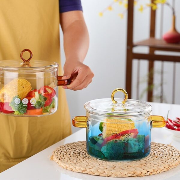 Borosilicate Glass Pot Household Heating Binaural Borosilicate Glass Pot Household Heating Binaural