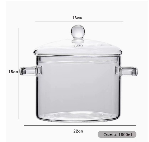 Borosilicate Glass Pot Household Heating Binaural Borosilicate Glass Pot Household Heating Binaural