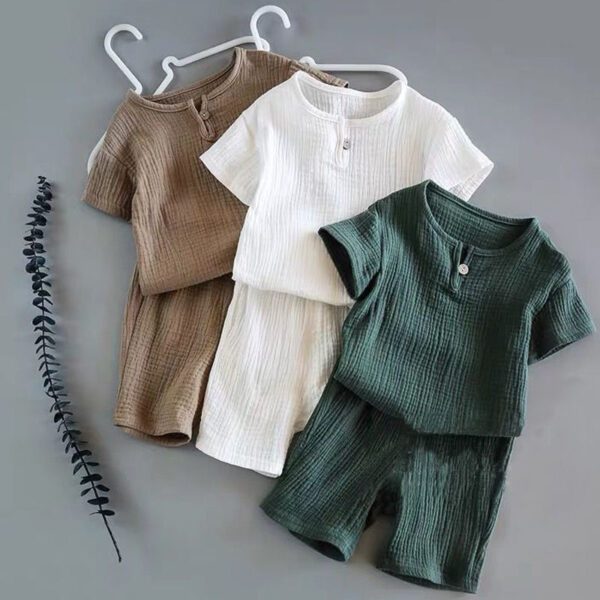 Boy and Girl Baby Short-sleeved Summer Suit Boy and Girl Baby Short-sleeved Summer Suit