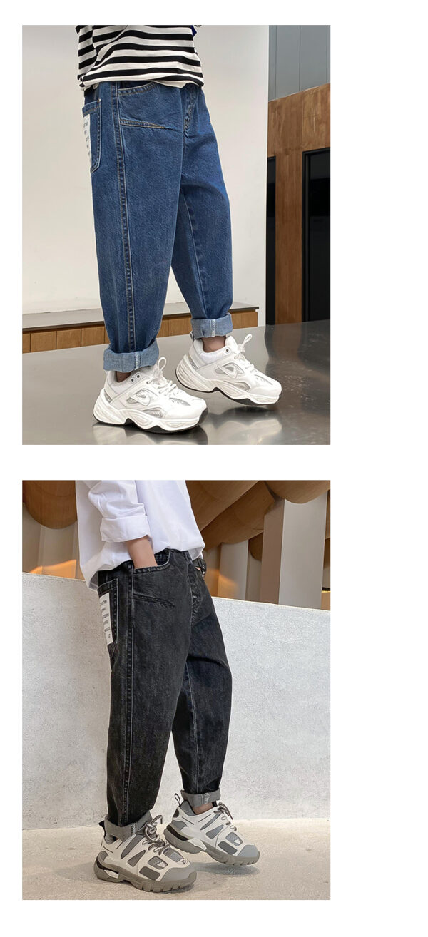 Boys' Jeans Spring and Autumn Trousers Children's Clothing Big Pants