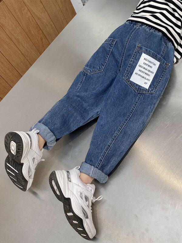 Boys' Jeans Spring and Autumn Trousers Children's Clothing Big Pants