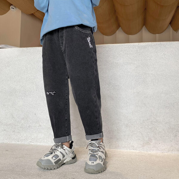 Boys' Jeans Spring and Autumn Trousers Children's Clothing Big Pants