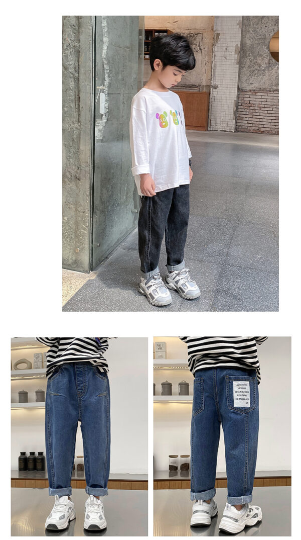 Boys' Jeans Spring and Autumn Trousers Children's Clothing Big Pants