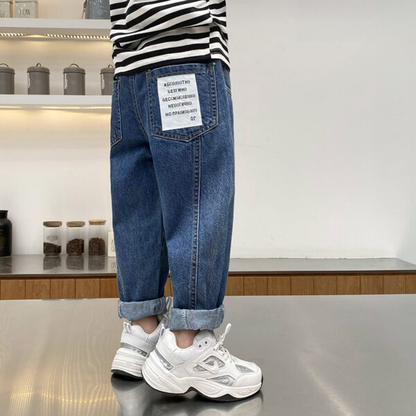 Boys' Jeans Spring and Autumn Trousers Children's Clothing Big Pants