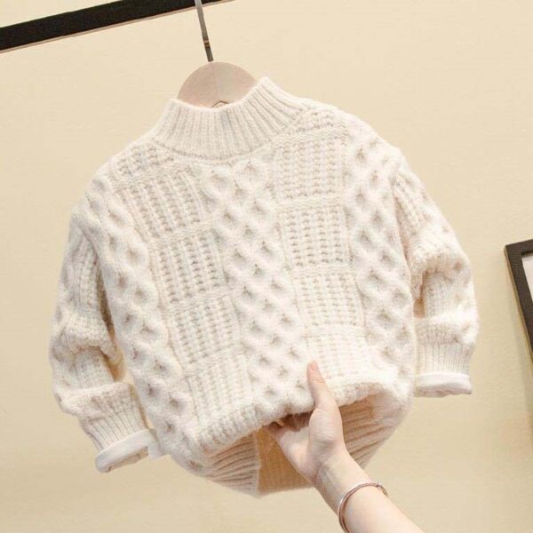 Boys Sweater Bright Color Western Style Plus Velvet