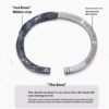 Bracelet Men's 99 Foot Silver Mobius Ring with Loop Pattern