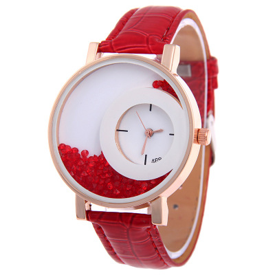 Brand Hot Fashion Quartz Watches 489 Full Drilling Quicksand Female