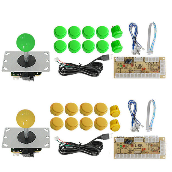 Button USB Joystick Control Chip Board Accessories Game Set