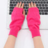Candy Color Fluorescent Knit Short Solid Halloween Gloves Arm Warmer Candy Color Fluorescent Knit Short Solid Halloween Gloves Arm Warmer