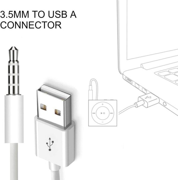 Car MP3 3.5mm Male AUX Audio Socket Jack to USB 2.0 Female Converter Car MP3 3.5mm Male AUX Audio Socket Jack to USB 2.0 Female Converter