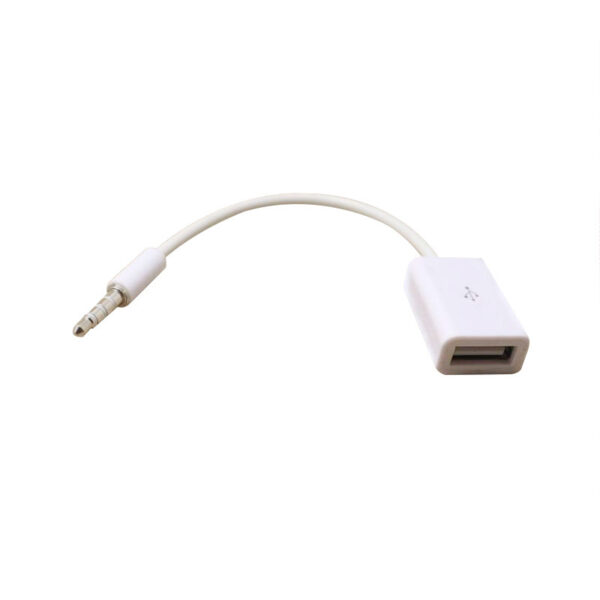Car MP3 3.5mm Male AUX Audio Socket Jack to USB 2.0 Female Converter Car MP3 3.5mm Male AUX Audio Socket Jack to USB 2.0 Female Converter