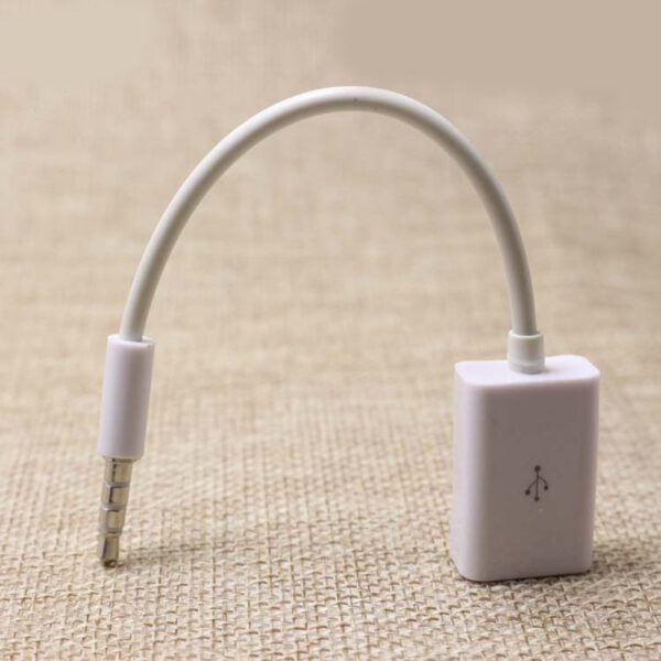 Car MP3 3.5mm Male AUX Audio Socket Jack to USB 2.0 Female Converter Car MP3 3.5mm Male AUX Audio Socket Jack to USB 2.0 Female Converter