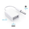 Car MP3 3.5mm Male AUX Audio Socket Jack to USB 2.0 Female Converter Car MP3 3.5mm Male AUX Audio Socket Jack to USB 2.0 Female Converter