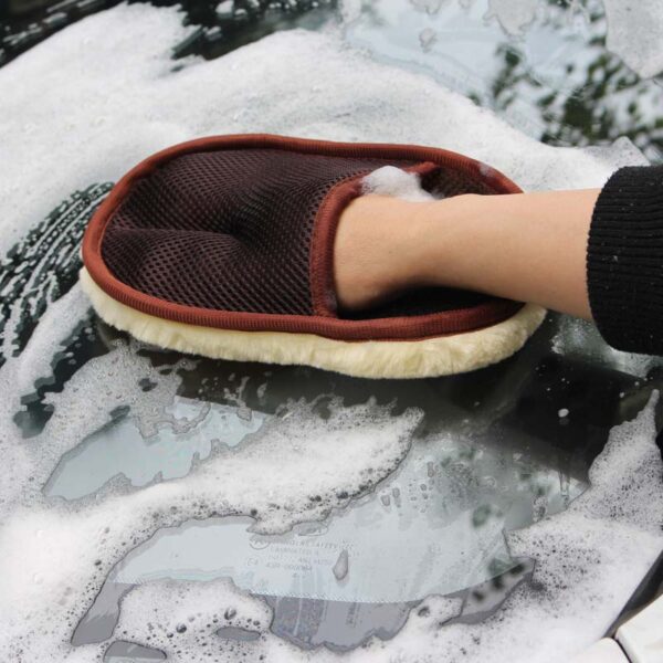 Car Type Soft Hair Wash Cleaning Gloves Motorcycle Care Tools