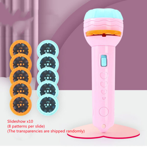 Cartoon Projection Flashlight 80 Patterns Creative Children Toy