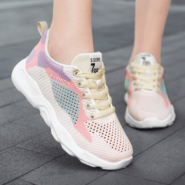 Casual Colorblock Lace-up Sneakers Women Versatile Breathable Casual Colorblock Lace-up Sneakers Women Versatile Breathable