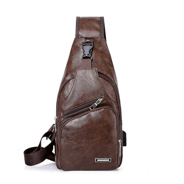 Casual Fashion Men's USB Charging Chest Bag Casual Fashion Men's USB Charging Chest Bag