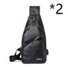 Casual Fashion Men's USB Charging Chest Bag Casual Fashion Men's USB Charging Chest Bag