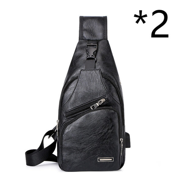 Casual Fashion Men's USB Charging Chest Bag Casual Fashion Men's USB Charging Chest Bag