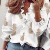 Casual Long Sleeved Ruffled Long-sleeved Blouse for Women Spring Summer Casual Long Sleeved Ruffled Long-sleeved Blouse for Women Spring Summer
