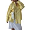 Casual Loose and Simple Style Button Cardigan Striped Contrast Color Casual Loose and Simple Style Button Cardigan Striped Contrast Color