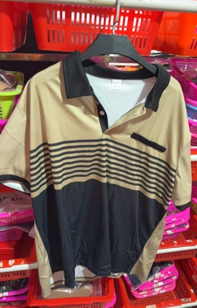 Casual Striped Shirt with Chest Pocket