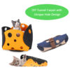 Cat Tunnel Toy Felt Pom Splicing Deformable Kitten Nest Collapsible