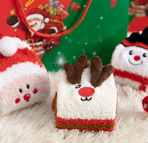 Child Christmas Socks Winter No-shedding Cute Elk Santa Claus Snowman