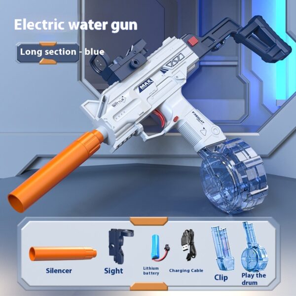 Children Automatic UZI Electric Backpack Water Submachine Gun Fights