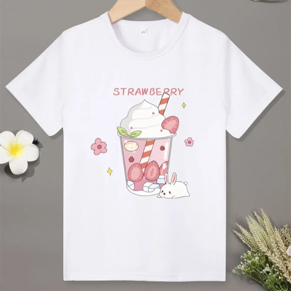 Children Boy T-shirt Clothes Casual Soft Cute Cat Cartoon Pattern