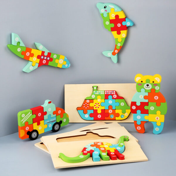 Children's Cartoon Number Animal Puzzle Children's Cartoon Number Animal Puzzle
