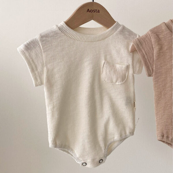 Children's Clothing T-shirt Summer Baby Clothes Solid Color Triangle