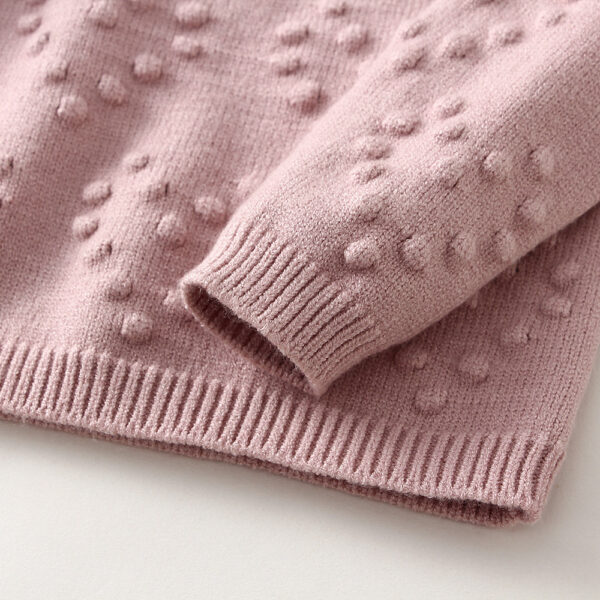 Children's Knitted Love Solid Color Sweater and Pants Set