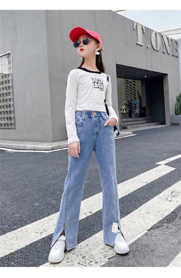 Children's Split Flared Trousers Big Kids' Skinny Stretch Children's Split Flared Trousers Big Kids' Skinny Stretch