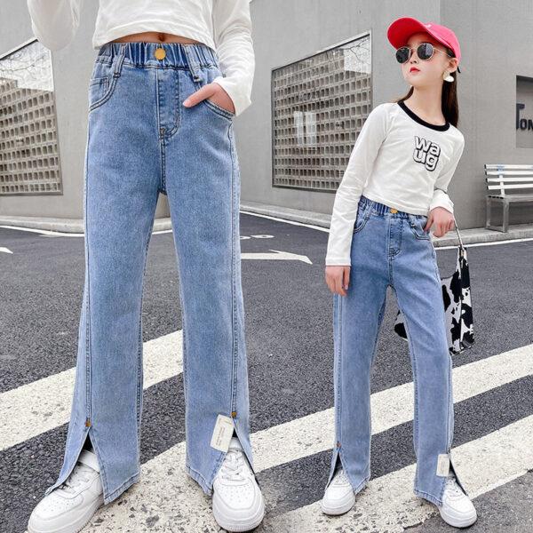 Children's Split Flared Trousers Big Kids' Skinny Stretch Children's Split Flared Trousers Big Kids' Skinny Stretch