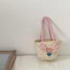 Children's Straw Handmade Knitted Messenger Bag Children's Straw Handmade Knitted Messenger Bag