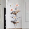 Chinese Style Lotus Flower Wallpaper Self-adhesive Living Room Decor Chinese Style Lotus Flower Wallpaper Self-adhesive Living Room Decor