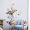 Chinese Style Lotus Flower Wallpaper Self-adhesive Living Room Decor Chinese Style Lotus Flower Wallpaper Self-adhesive Living Room Decor