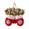 Christmas Garland Creative Glove Shaped Simulated Flower Wreath Window