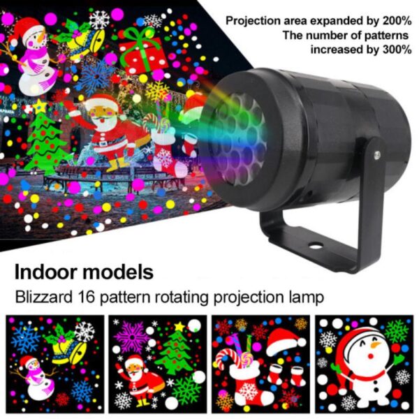 Christmas Party Lights Snowflake Projector Light LED Stage Rotating