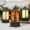 Christmas Portable Oil Lamp Santa Claus LED Night Lights Battery