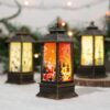 Christmas Portable Oil Lamp Santa Claus LED Night Lights Battery