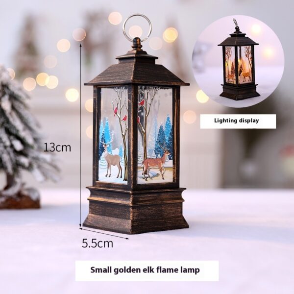 Christmas Portable Oil Lamp Santa Claus LED Night Lights Battery