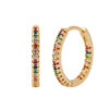 Circle Female Earrings Ear Clip Multicolor Zircon Elegant Circle Female Earrings Ear Clip Multicolor Zircon Elegant