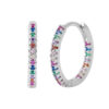 Circle Female Earrings Ear Clip Multicolor Zircon Elegant Circle Female Earrings Ear Clip Multicolor Zircon Elegant