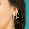 Circle Female Earrings Ear Clip Multicolor Zircon Elegant Circle Female Earrings Ear Clip Multicolor Zircon Elegant