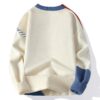 Colorblock Pullover Sweater Winter Fashion Long Sleeve Knitted Top