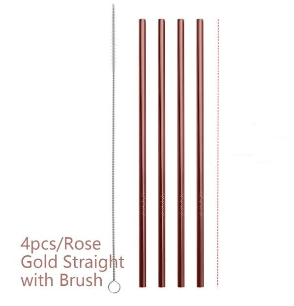 Colourful Reusable Stainless Steel Straws Colourful Reusable Stainless Steel Straws